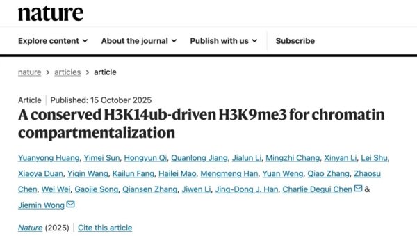 万联证券 十年磨一剑！中国团队破解染色质稳定遗传之谜，经过11个月严审登上国际顶刊